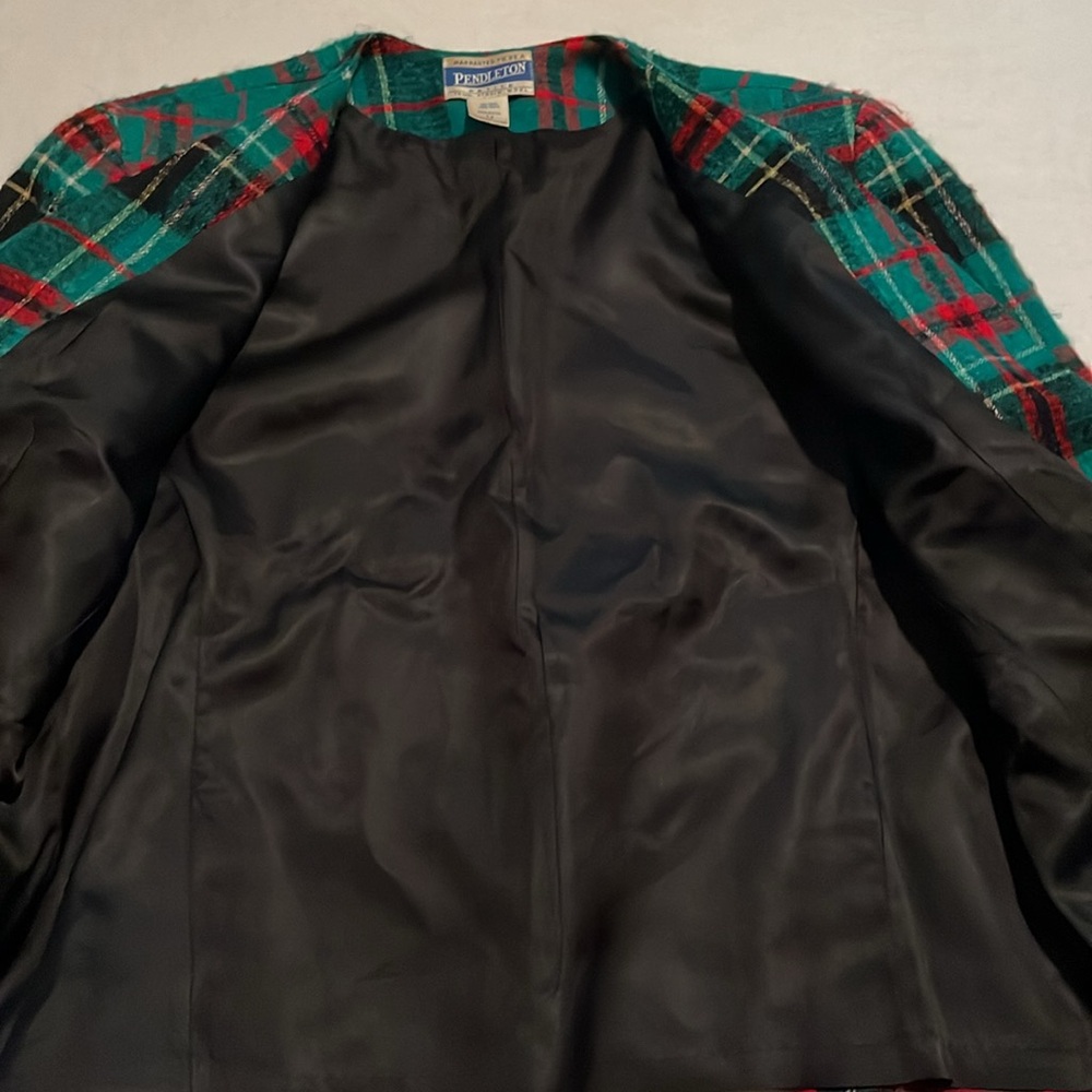 Pendleton Petites Wool Checkered Blazer - image 3
